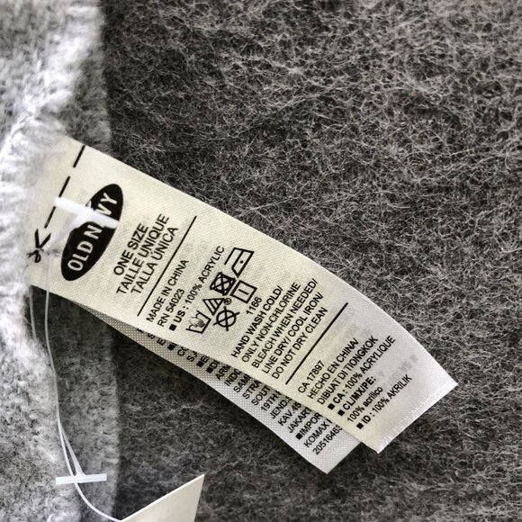 NWT Old Navy Winter Scarf Womens Mens Rectangle Fringe - Picture 8 of 8